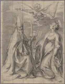 Francesco Vanni - Saints Blaise and Catherine of Alexandria