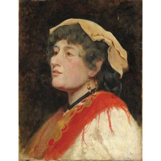Francesco Vinea - Ritratto Di Popolana In Costume