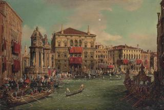 Francesco Zanin - A Regatta On The Grand Canal, Venice