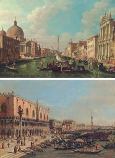 Francesco Zanin - The Grand Canal, Venice; The Doge\'s Palace, Venice