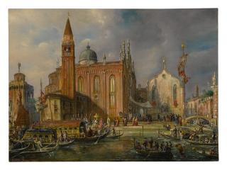 Francesco Zanin - The Visit Of Doge Mocenigo To Santa Maria Della Carità, Venice