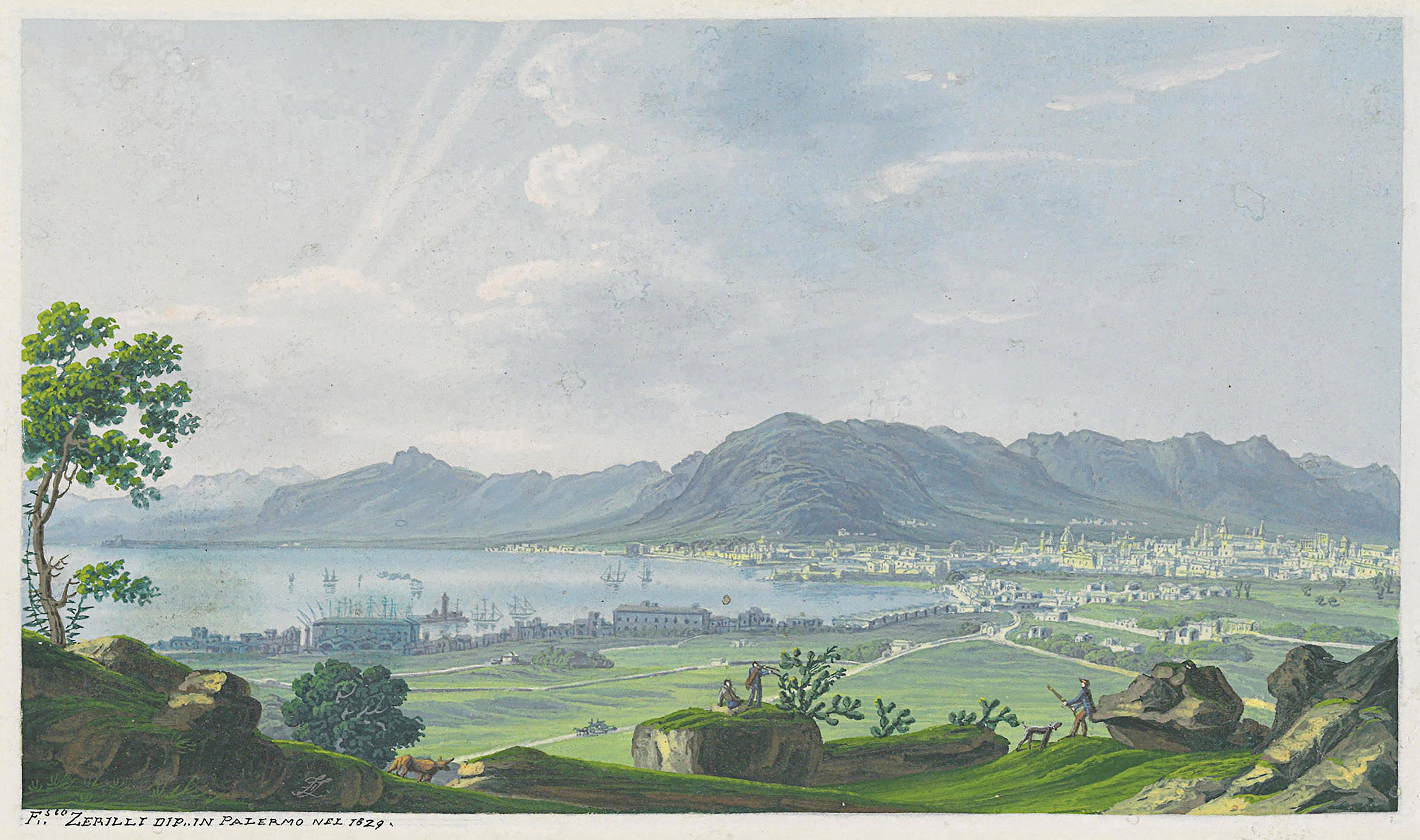 Francesco Zerilli - Palermo seen from the North-West