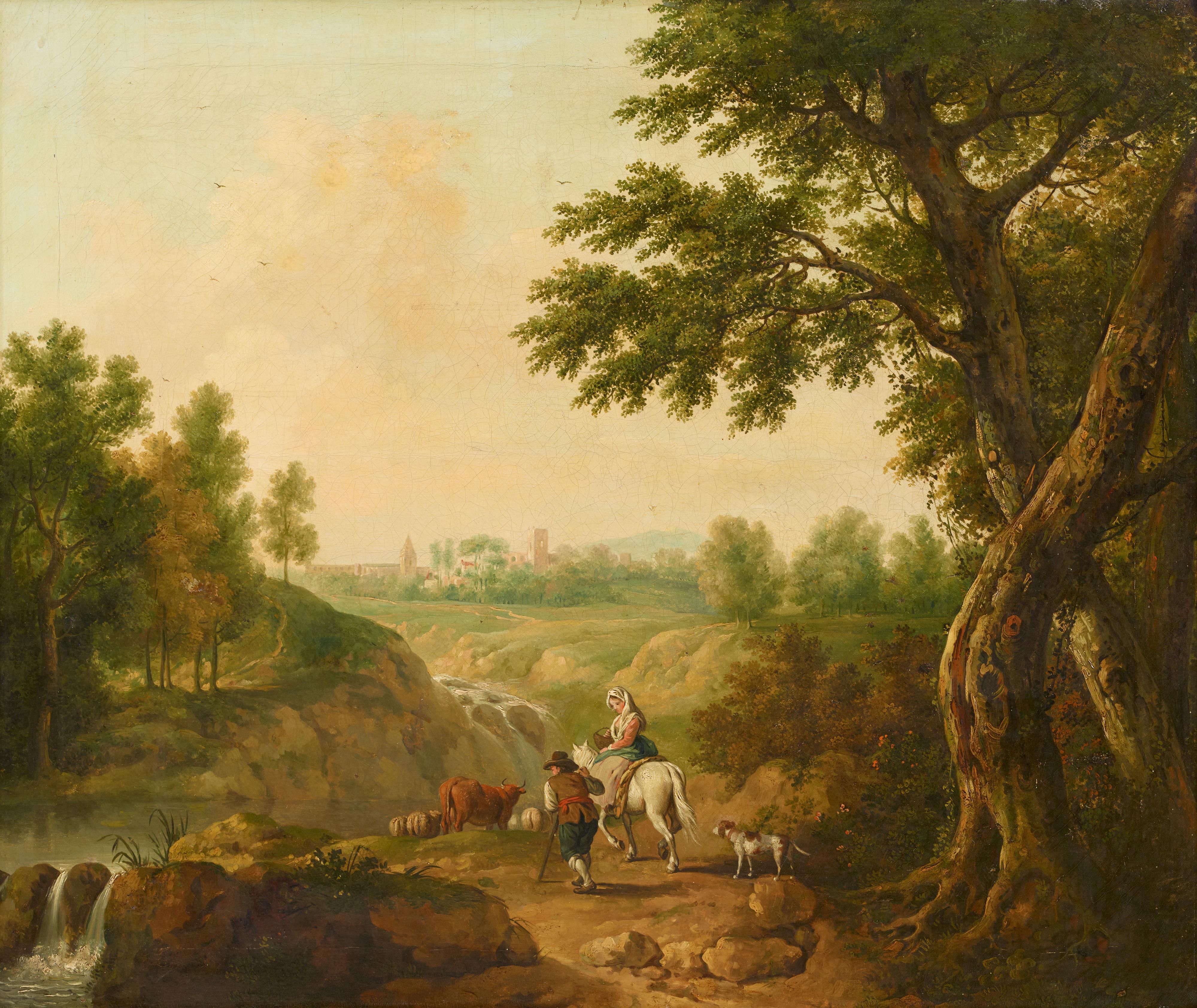 Francesco Zuccarelli - Landschaft mit Hirtenpaar