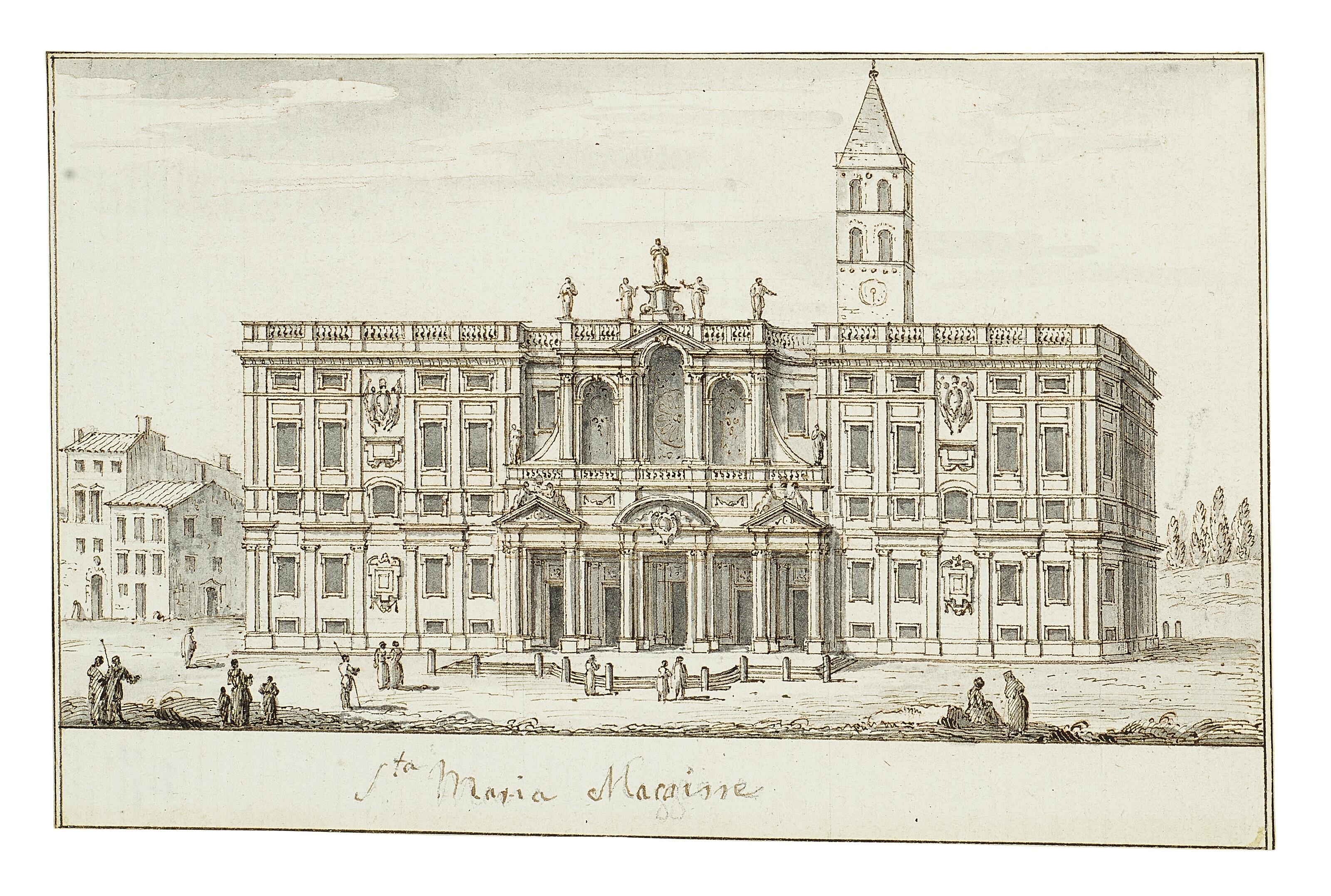 Francesco Zucchi - View of the façade of Santa Maria Maggiore, Rome