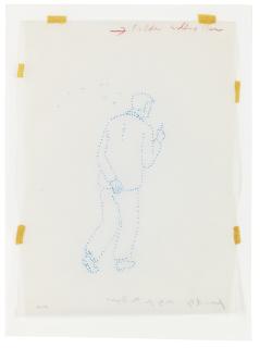 Francis Alÿs - Fellow Walking Man (recto)Study for The Prophet (verso)
