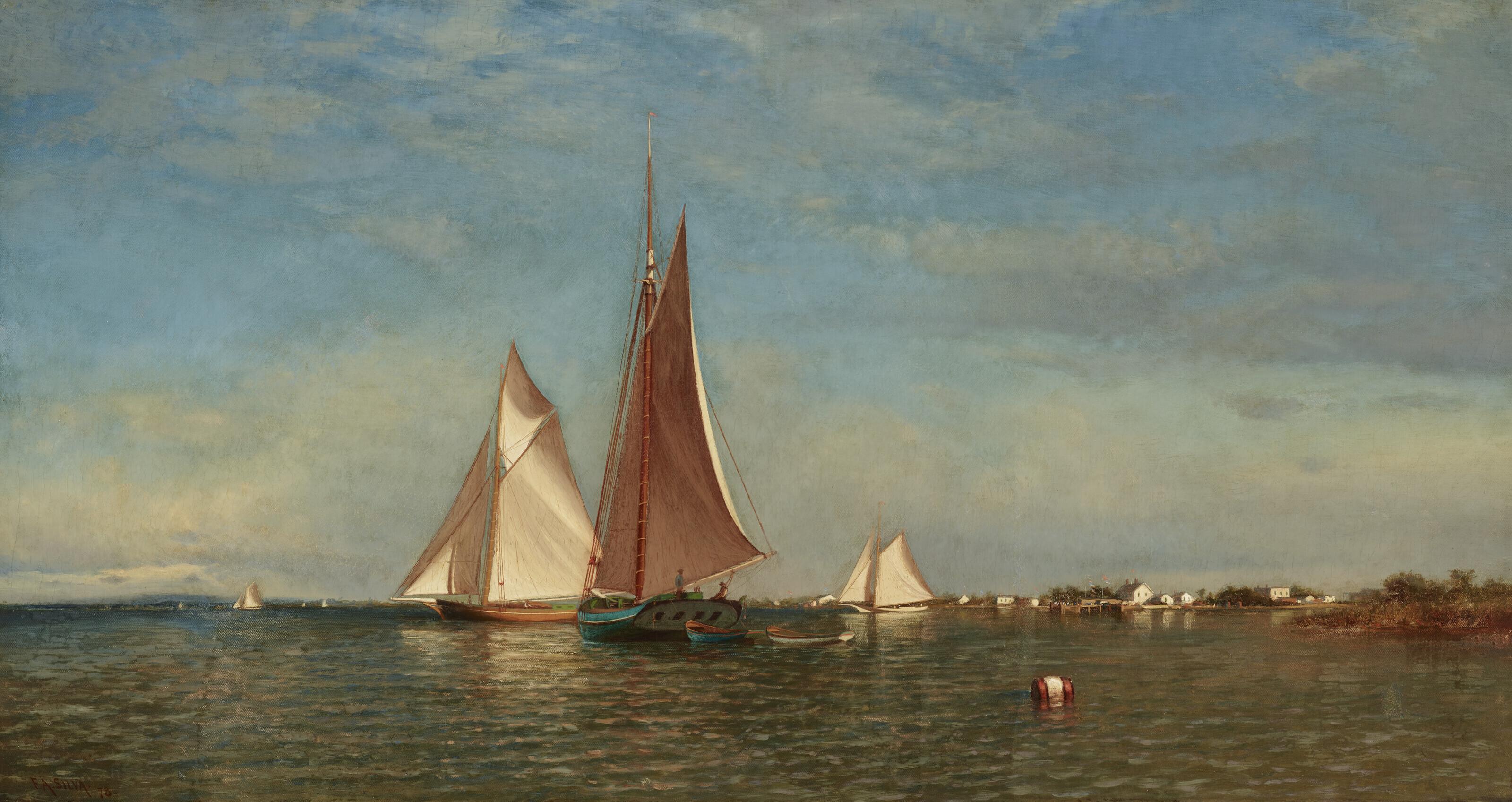 Francis Augustus Silva - Fishing Boats on Jamaica Bay
