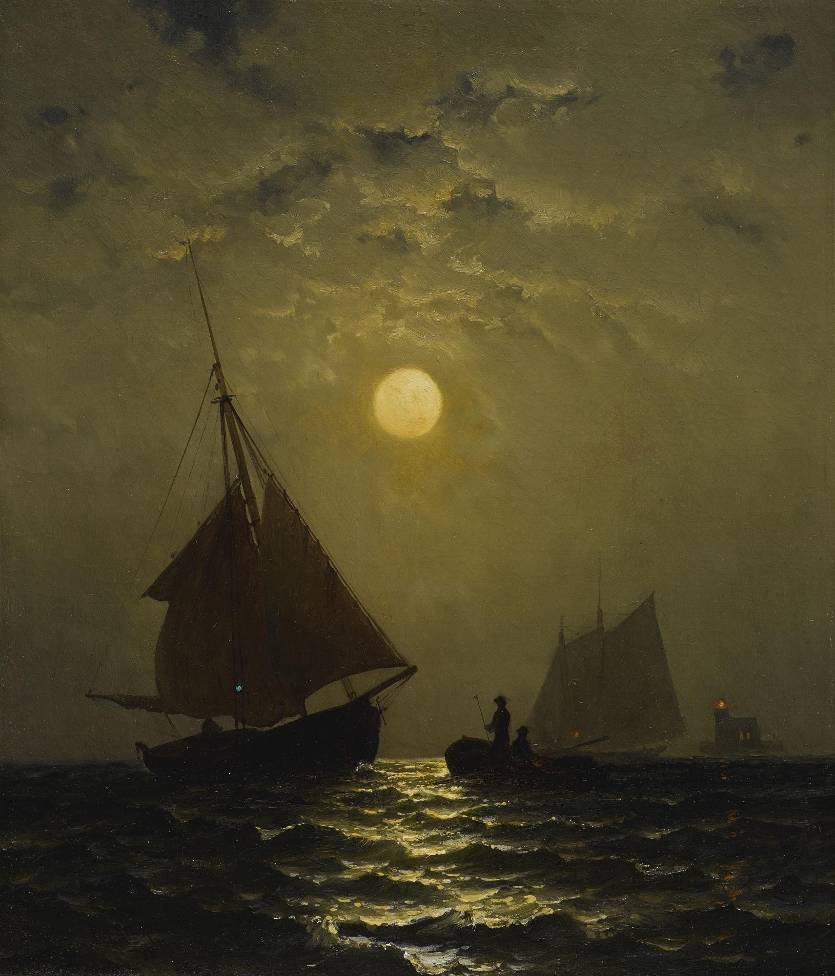 Francis Augustus Silva - Moonlight Sail
