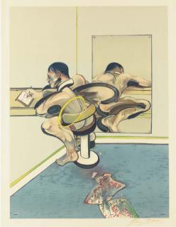 Francis Bacon - Figure Writing Reflected In A Mirror, 1976