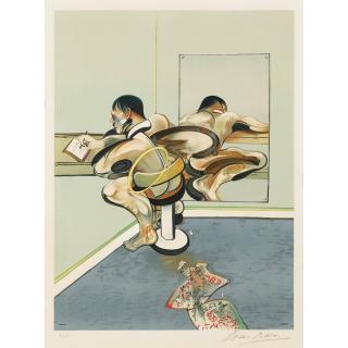 Francis Bacon - Figure Writing Reflected In A Mirror