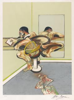Francis Bacon - Homme Écrivant Reflété Dans Un Miroir (Sabatier13)