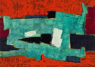 Francis Bott - Ohne Titel (Abstrakte Komposition)