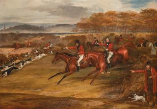 Francis Calcraft Turner - General Henry Wyndham and Lord William Osborne going away from Raffling Woods in full cry