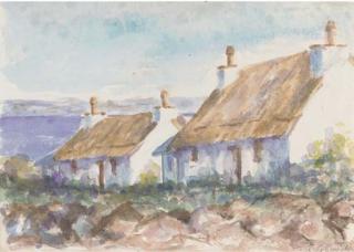 Francis Campbell Boileau Cadell, R.S.A., R.S.W. - Cottages By The Sea
