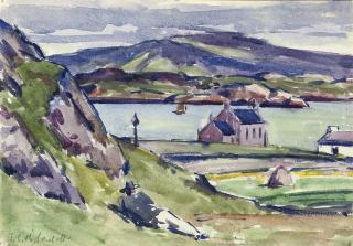 Francis Campbell Boileau Cadell, R.S.A., R.S.W. - Figure and Kirk, Iona