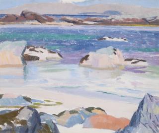 Francis Campbell Boileau Cadell R.S.A., R.S.W. - Iona Looking Towards Mull