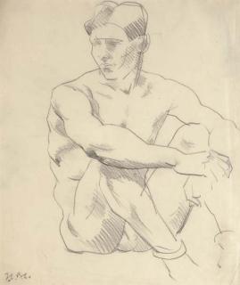 Francis Campbell Boileau Cadell, R.S.A., R.S.W. - Seated model