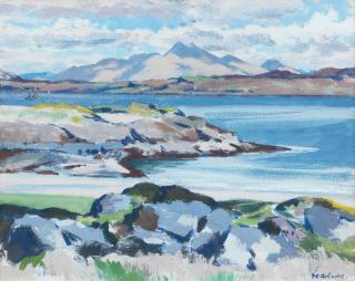 Francis Campbell Boileau Cadell RSA RSW - Ben Cruachan across the Sound of Mull
