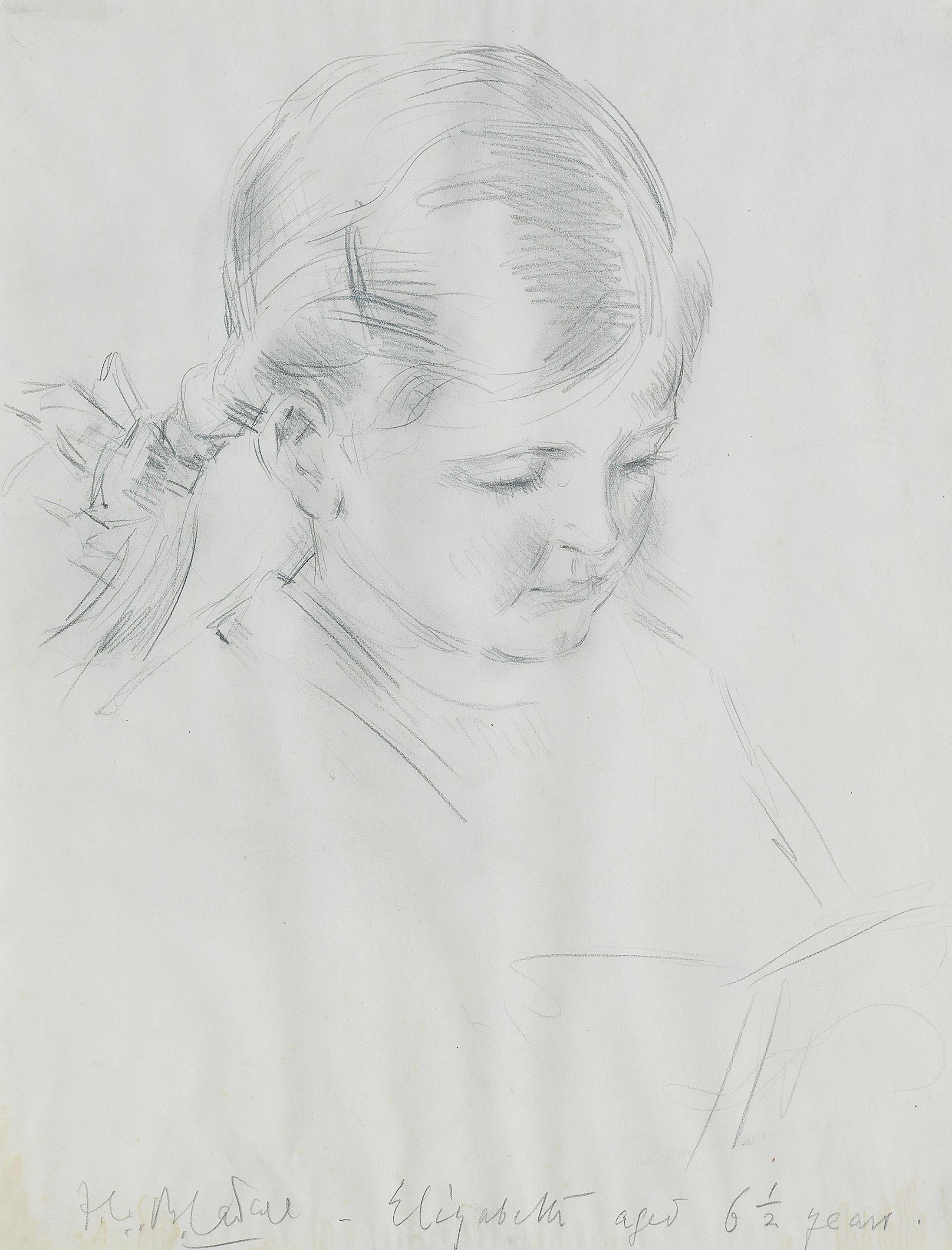 Francis Campbell Boileau Cadell RSA RSW - Elizabeth aged 6 1/2 years