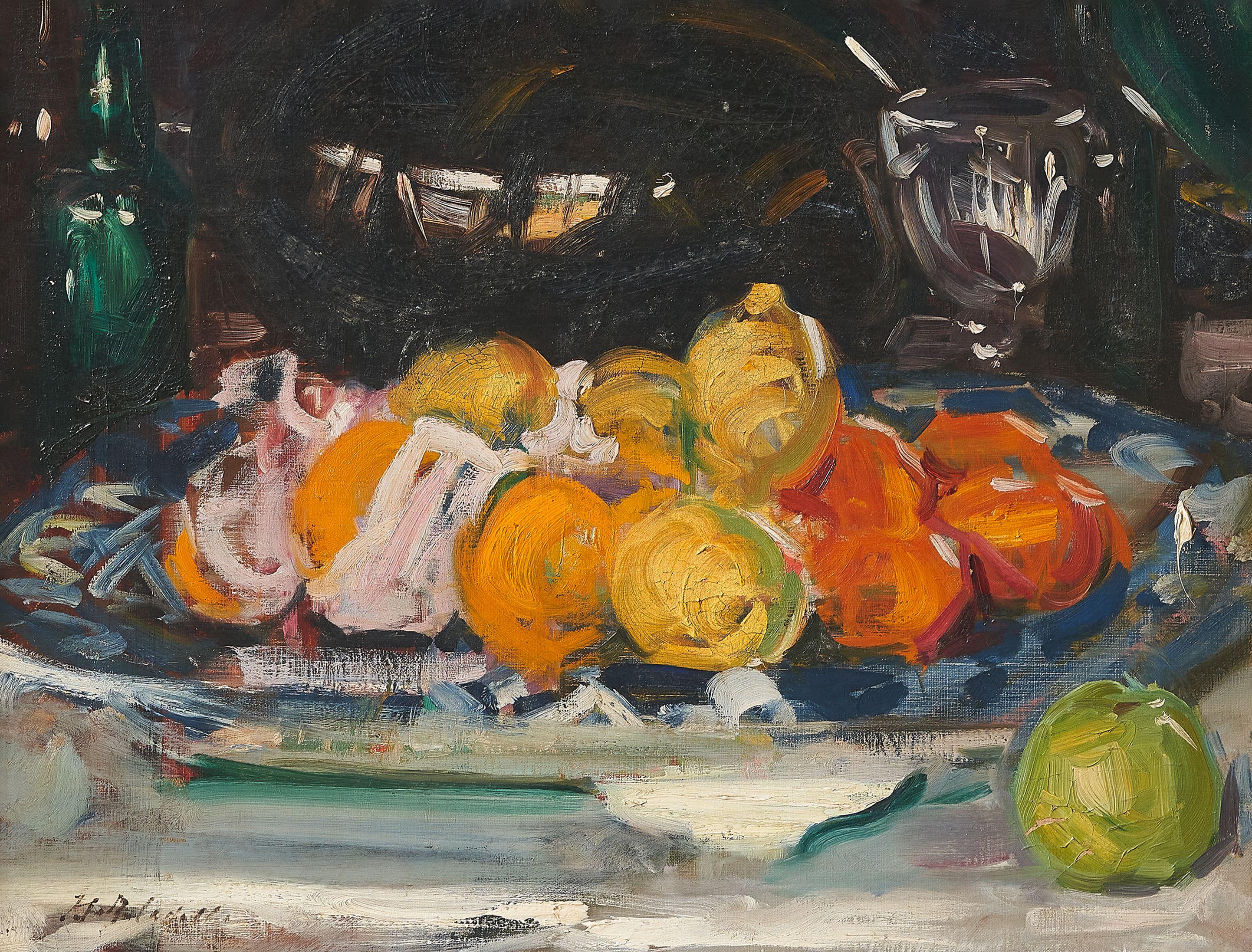 Francis Campbell Boileau Cadell RSA RSW - Still Life with Oranges, Lemons and an Apple
