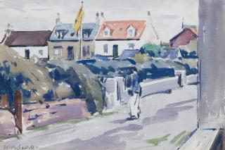 Francis Campbell Boileau Cadell RSA RSW - Village street