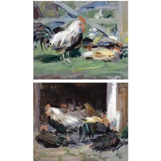 Francis Campbell Boileau Cadell - Cockerels