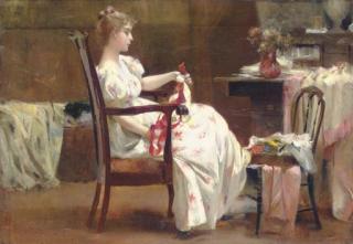 Francis Coates Jones - Girl with Ribbons