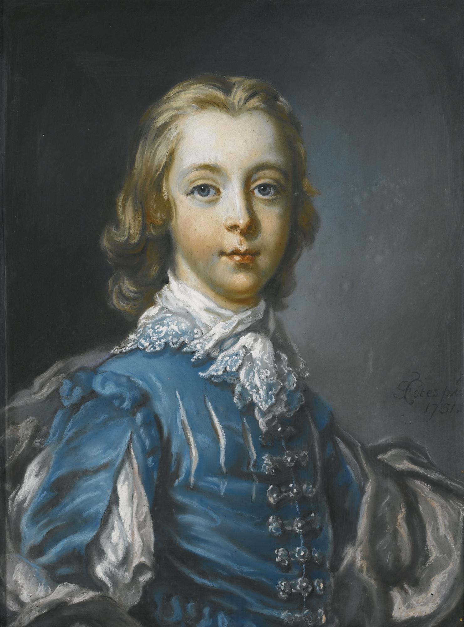 Francis Cotes, R.A. - Portrait Of A Boy, Possibly Peter Benet Legh (B. 1742)