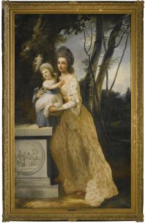Francis Cotes, R.A. - Portrait Of A Lady And Her Child