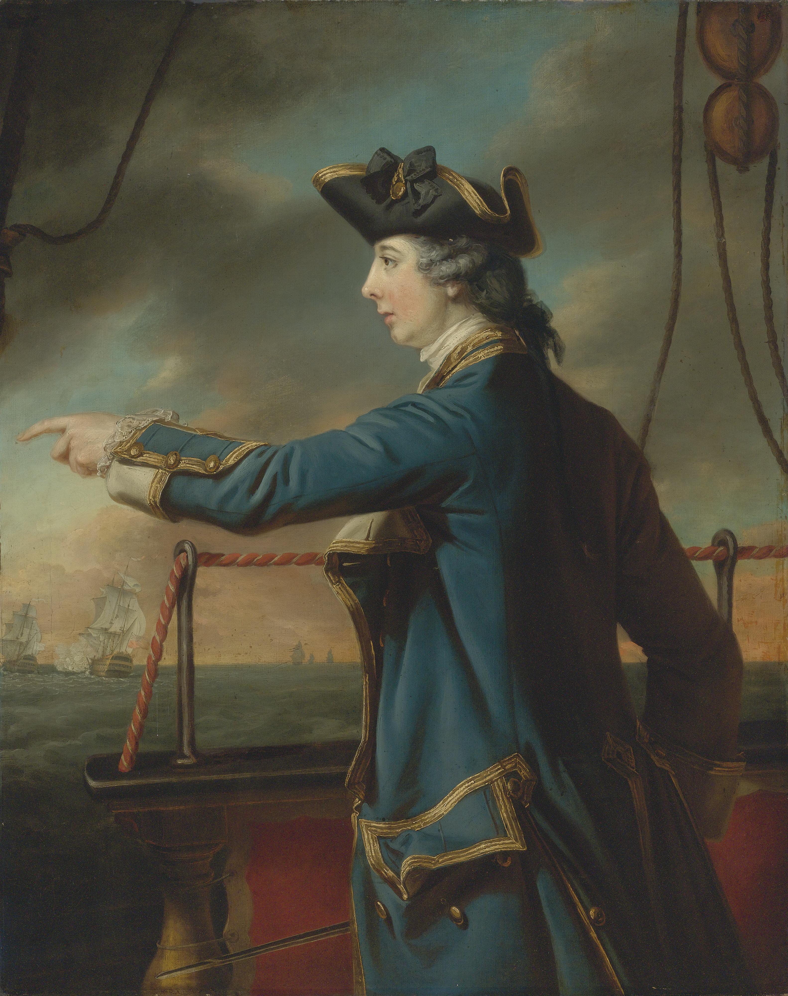 Francis Cotes R.A. - Portrait Of Captain Edward Knowles, R.N. (1742-1762)