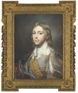 Francis Cotes - Portrait of Captain Nugent, half-length, wearing van Dyke costume