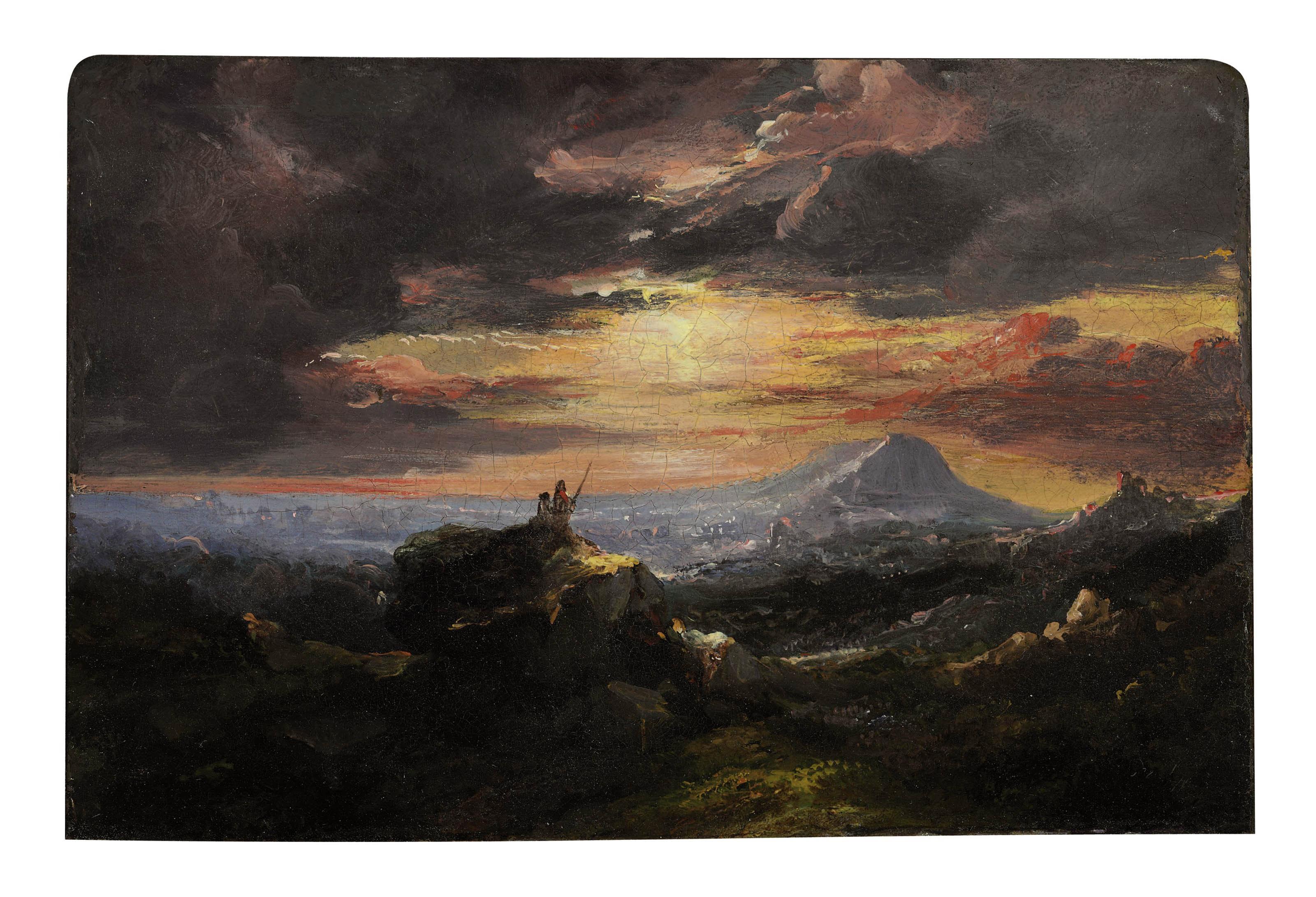 Francis Danby, A.R.A. - Mountainous landscape at sunset