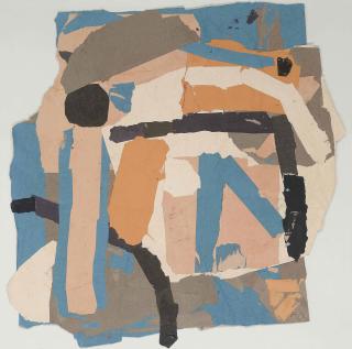 Francis Davison - Blue Angle in Orange Square