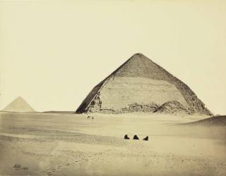 Francis Frith - The Pyramids of Dahshoor, From the South West, 1857
