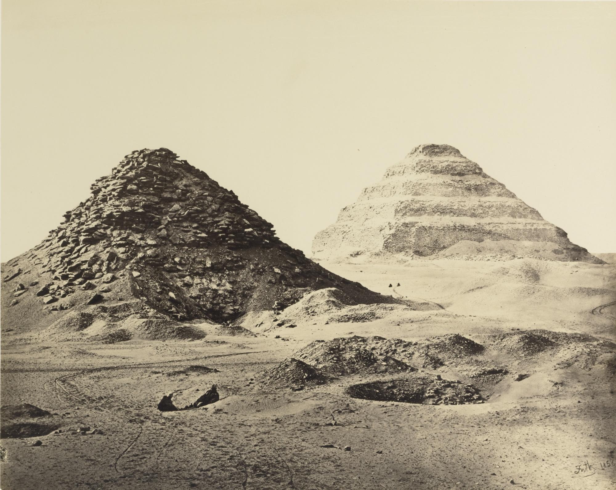 Francis Frith - \'The Pyramids Of Sakkarah, From The North East\'