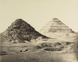 Francis Frith - \'The Pyramids Of Sakkarah, From The North East\'