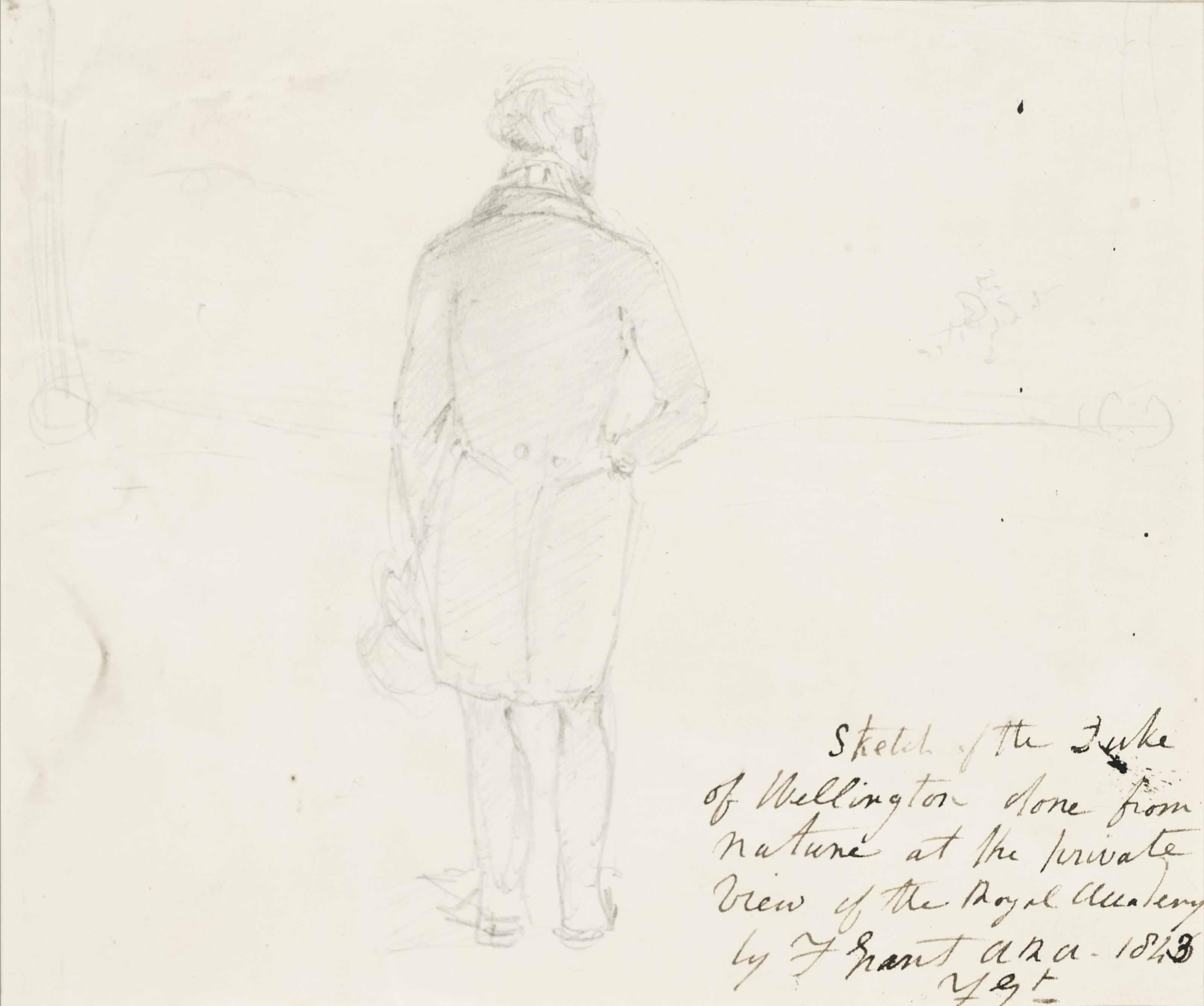 Francis Grant, P.R.A. - Sketch of the Duke of Wellington at the Royal Academy, 1843