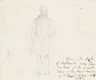 Francis Grant, P.R.A. - Sketch of the Duke of Wellington at the Royal Academy, 1843