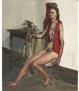 Francis Gruber - Petit Nu Assis Au Tricot Rouge