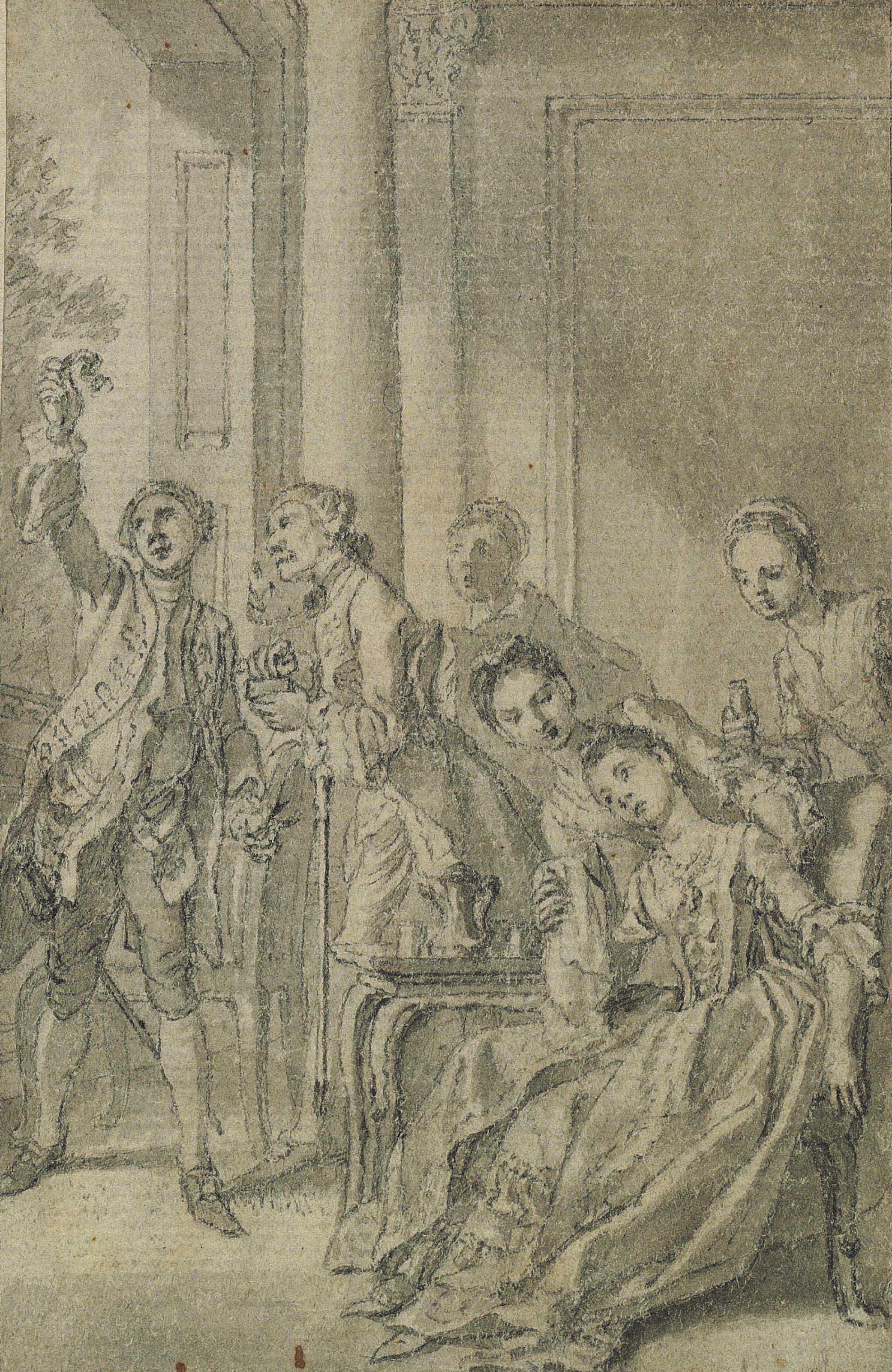 Francis Hayman, R.A. - The Rape of the Lock