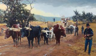 Francis Henry Beaugureau - Guarding the Wagon