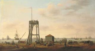 Francis Holman - The 28-Gun Frigate Surpirze Lying In Yarmouth Roads, Probably During A Visit To The Port To Revictual And Take On Water