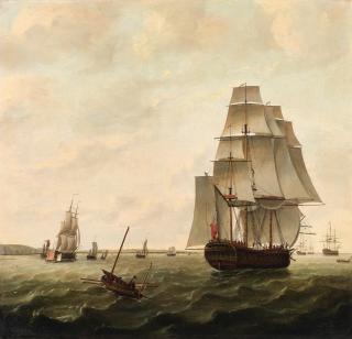 Francis Holman - The East Indiaman Asia in the Downs on her return from China, October 1793