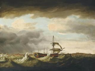 Francis Holman - The East Indiaman York in difficulties off Margate during the gale of 1st January 1779