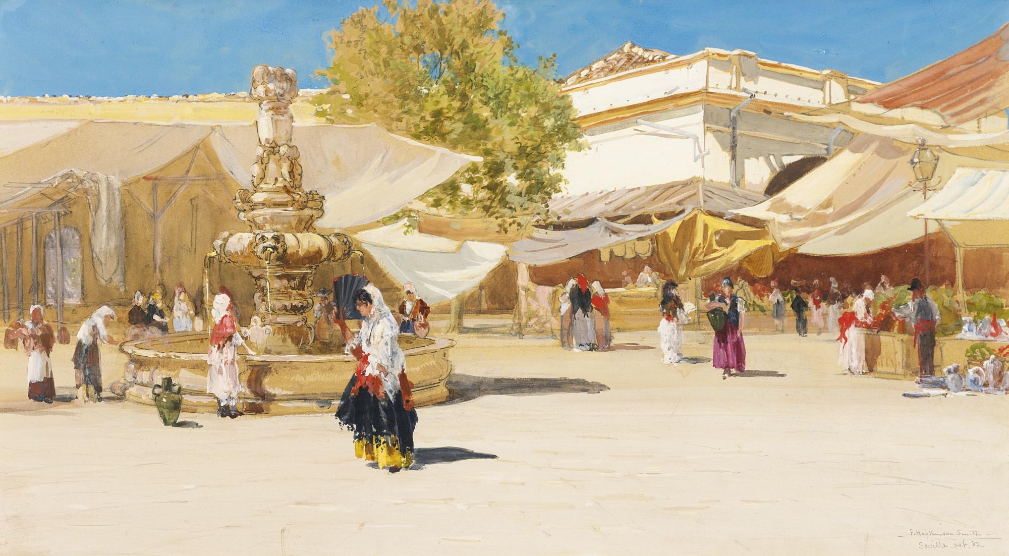 Francis Hopkinson Smith - Market In Seville