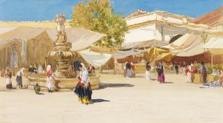 Francis Hopkinson Smith - Market In Seville