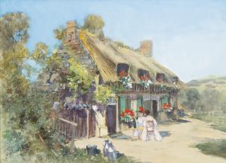 Francis Hopkinson Smith - Thatched Cottage, Normandy