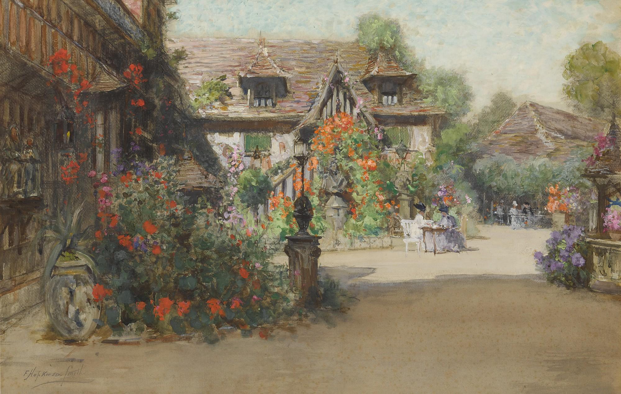 Francis Hopkinson Smith - The Afternoon Hour — Inn Of William The Conqueror, Dives, Normandy