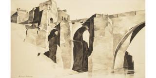 Francis John McComas - The Bridge sight 44 x 75 in. framed 47 1/2 x 78 1/2 in.