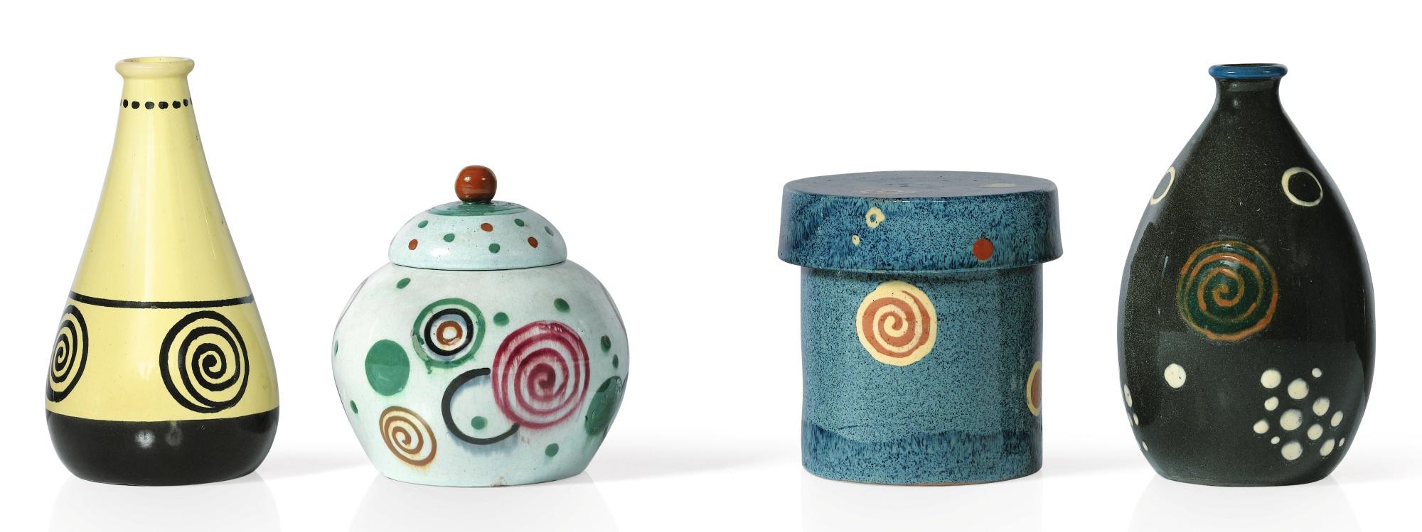 Francis Jourdain - Two Vases And Two Boxes, Circa 1920