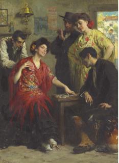 Francis Luis Mora - The Card Players
